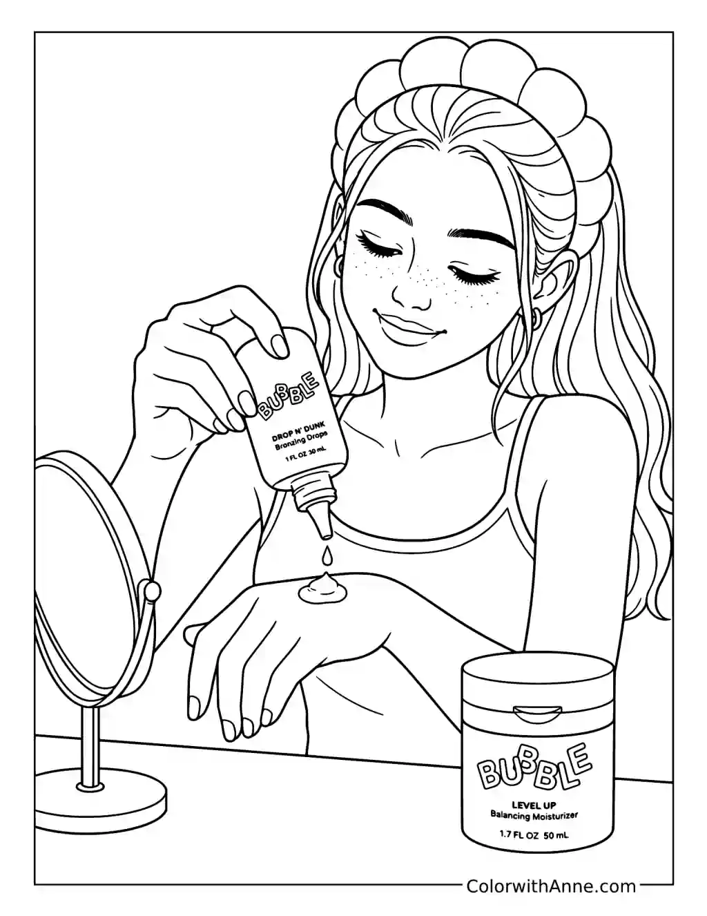 Drop N’ Dunk Bronzing Drops coloring page