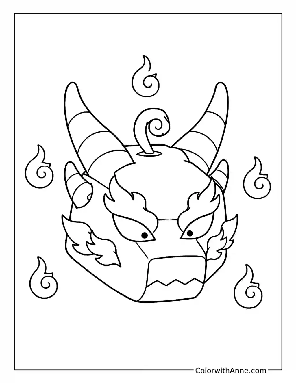 East Dragon Fruit coloring page