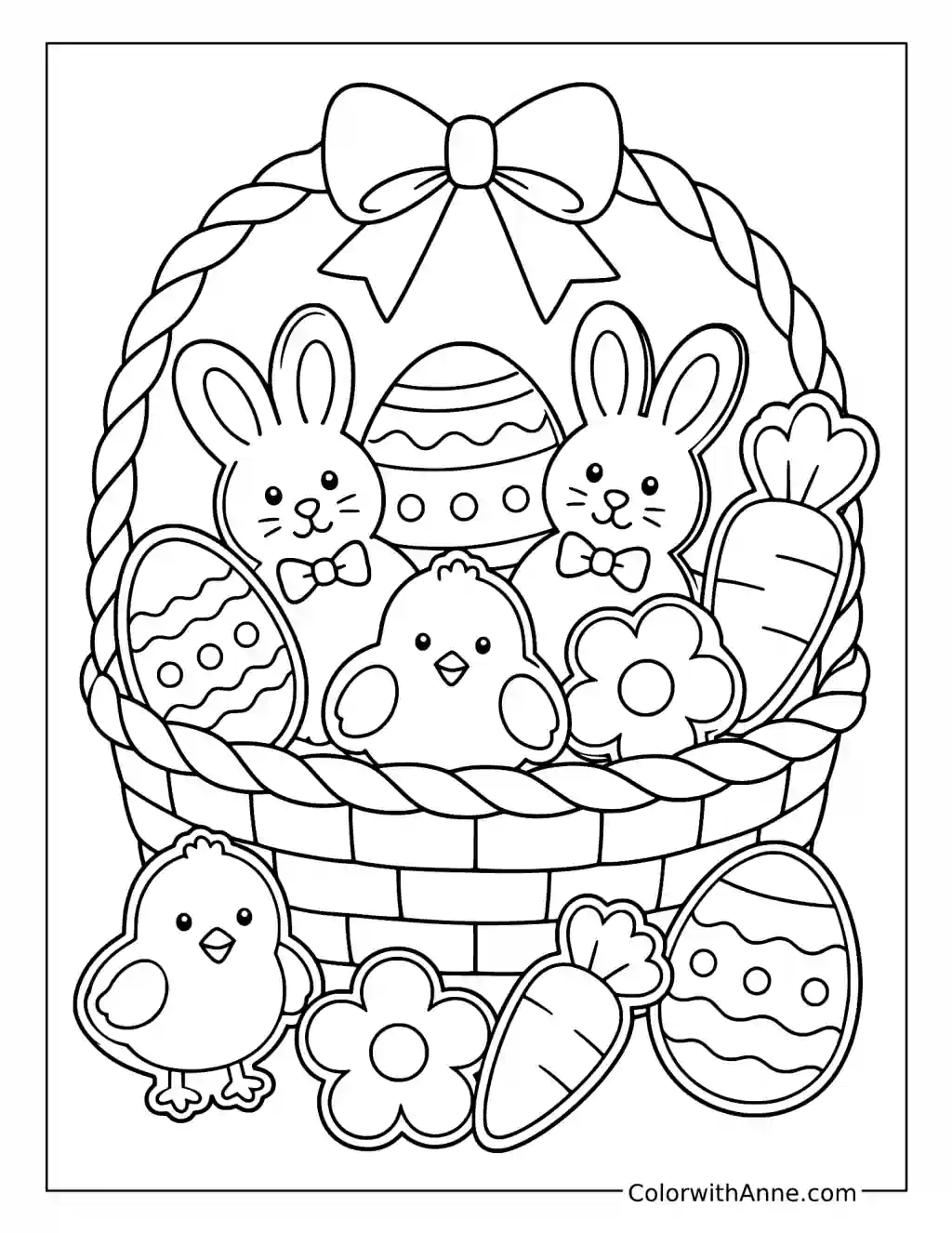 Easter Bunny Cookies coloring page