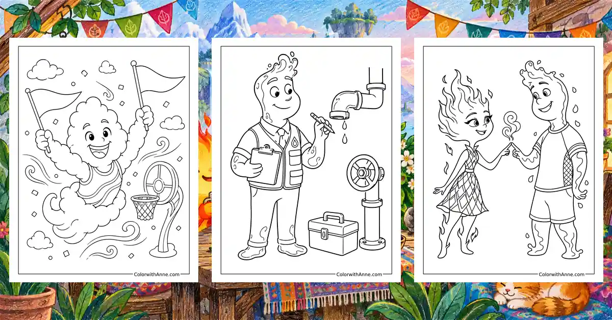 19 Elemental Coloring Pages (Free PDF Printables)