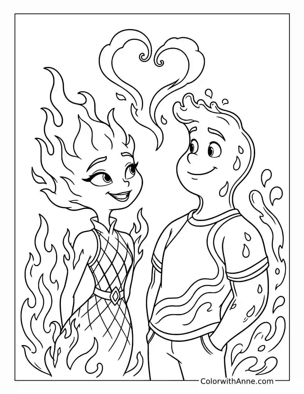 Ember and Wade Heart of Steam coloring page