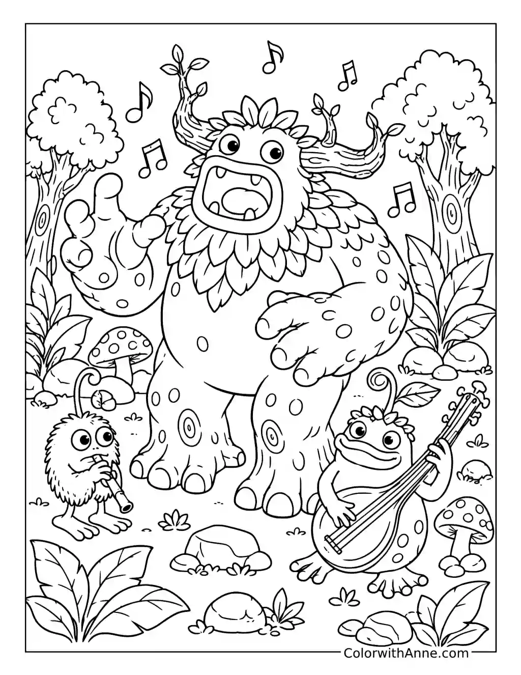 Entbrat Forest Ensemble coloring page