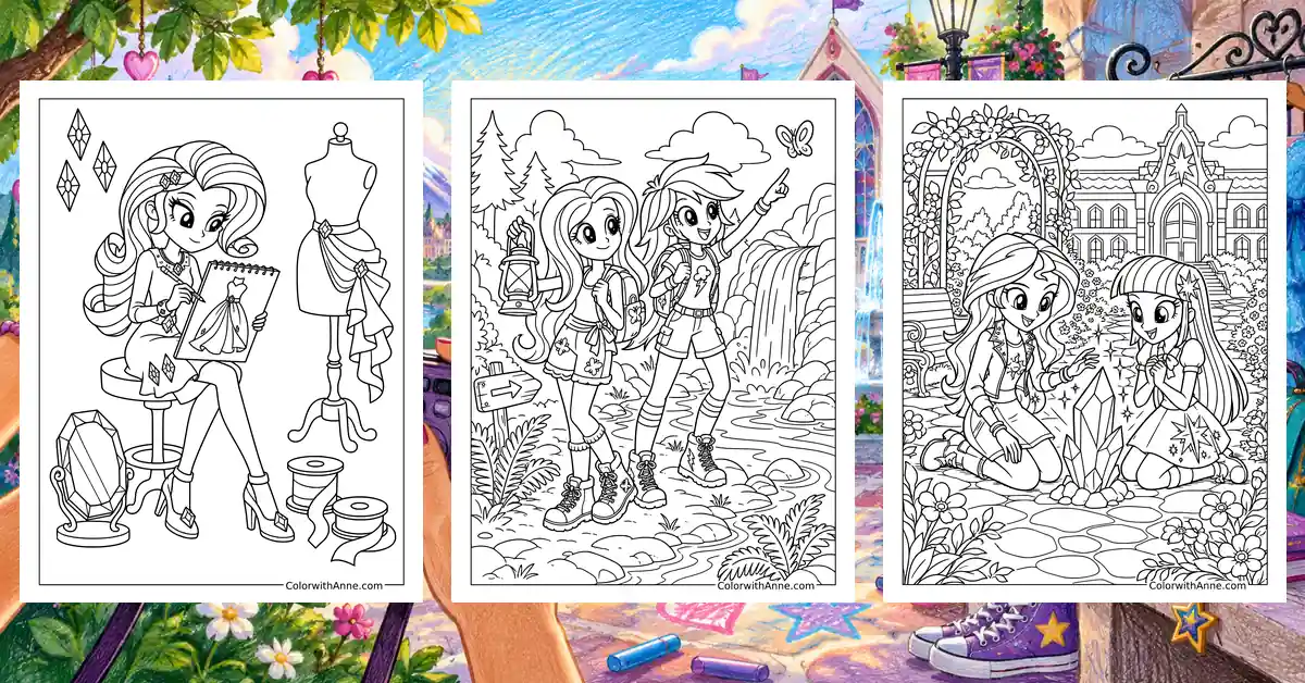 Equestria Girls Coloring Pages banner