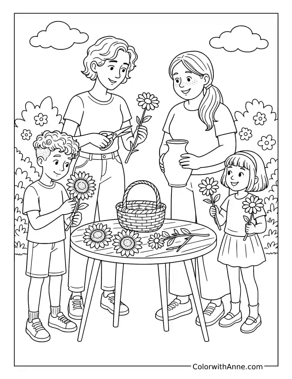 17 Family Coloring Pages (Free PDF Printables)