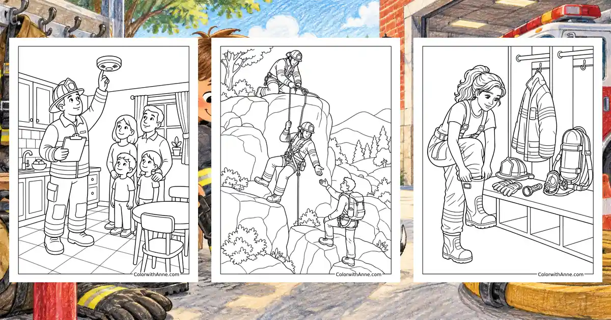 Firefighter Coloring Pages banner