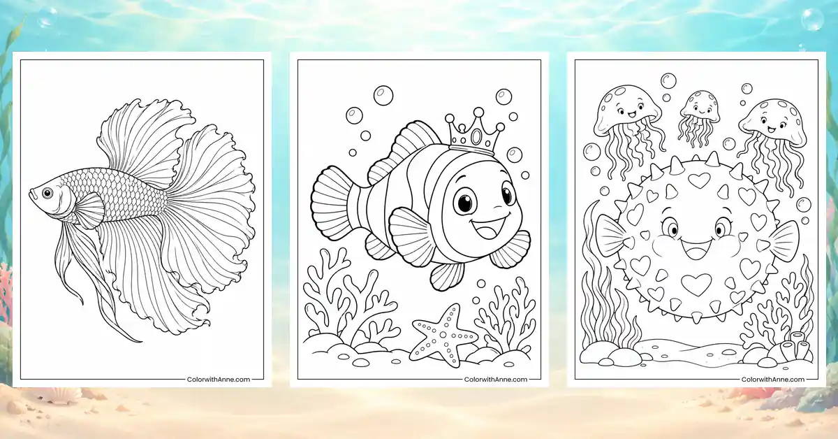 Fish Coloring Pages (Free PDF Printables)