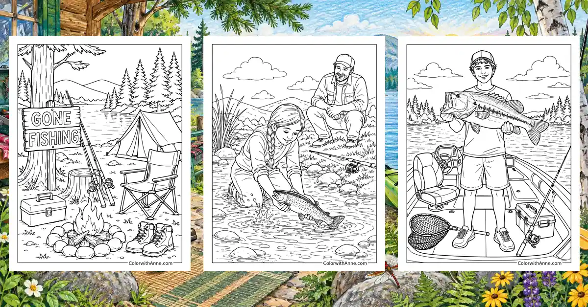 Fishing Coloring Pages banner