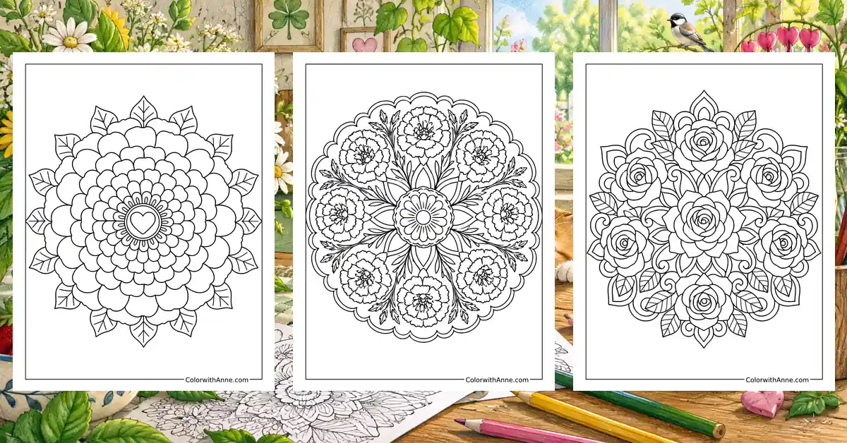 Flower Mandala Coloring Pages banner