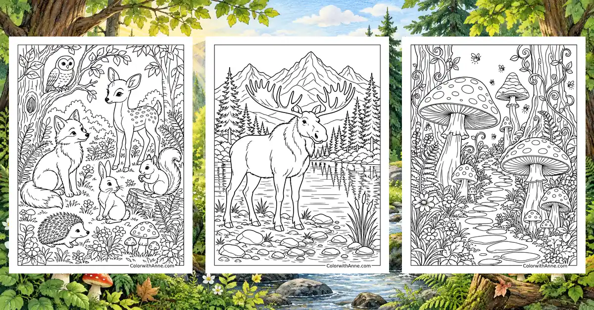 Forest Coloring Pages banner