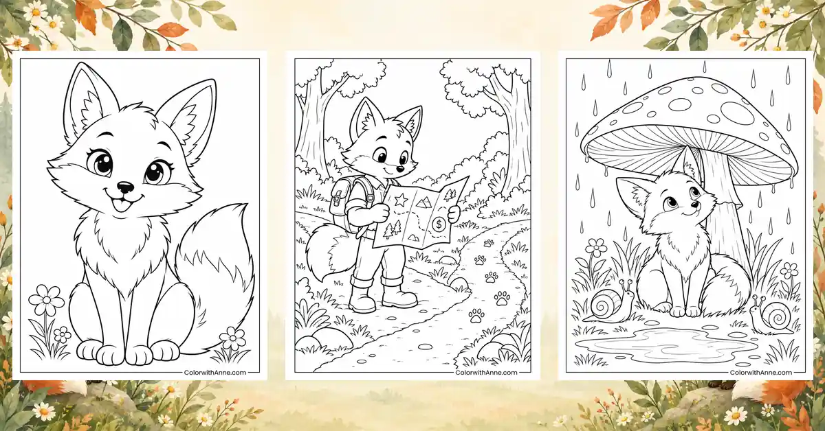 Fox Coloring Pages (Free PDF Printables)