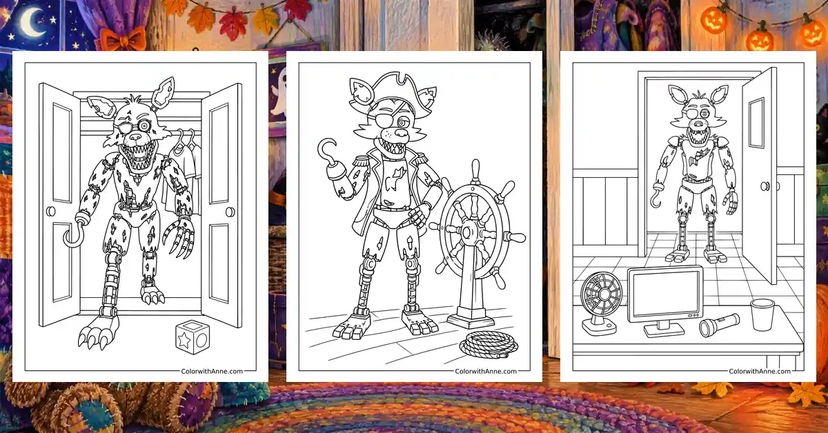 Foxy Coloring Pages banner