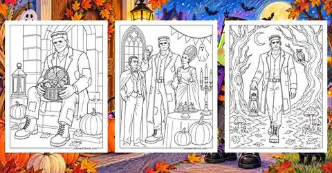 Frankenstein Coloring Pages banner
