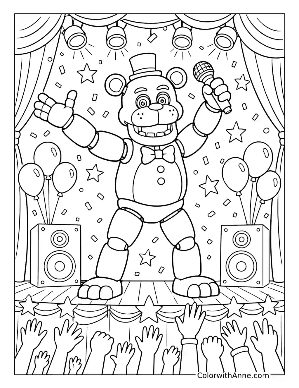 Freddy Fazbear Grand Finale coloring page