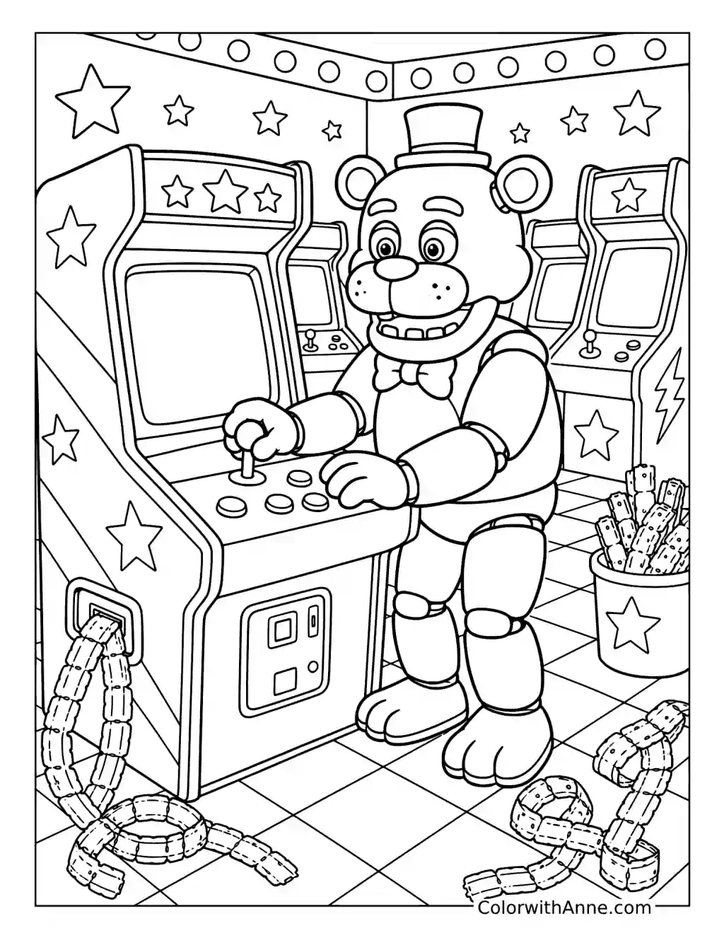Freddy Fazbear's Arcade Adventure coloring page