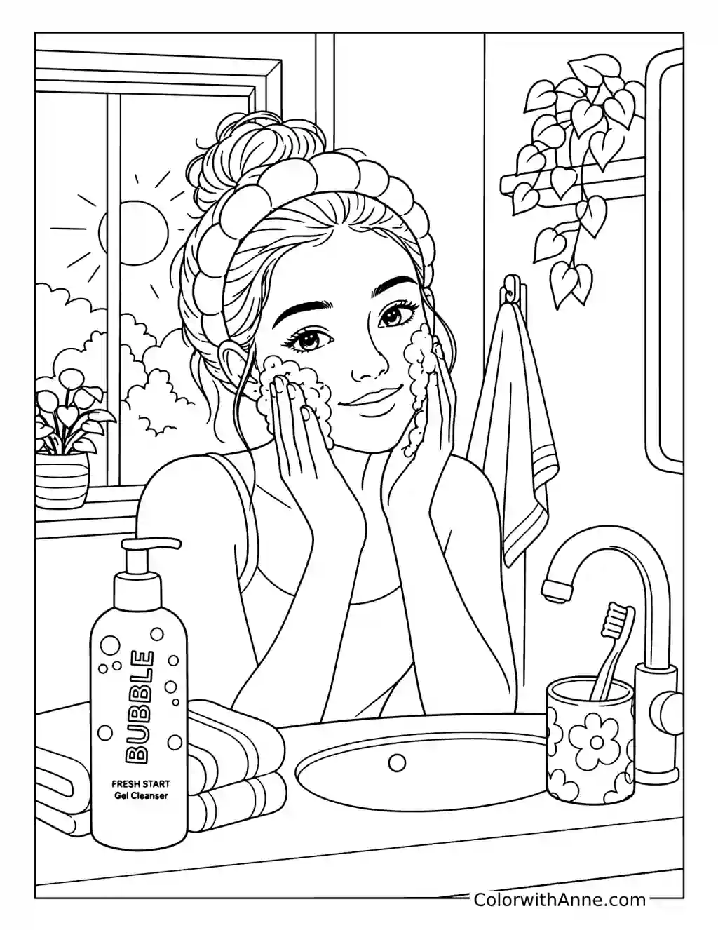 Fresh Start Morning Cleanse coloring page