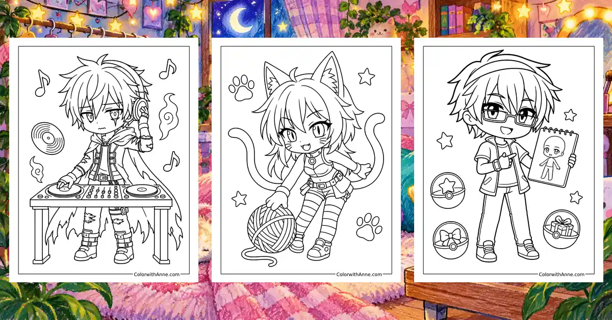 Gacha Life Coloring Pages banner