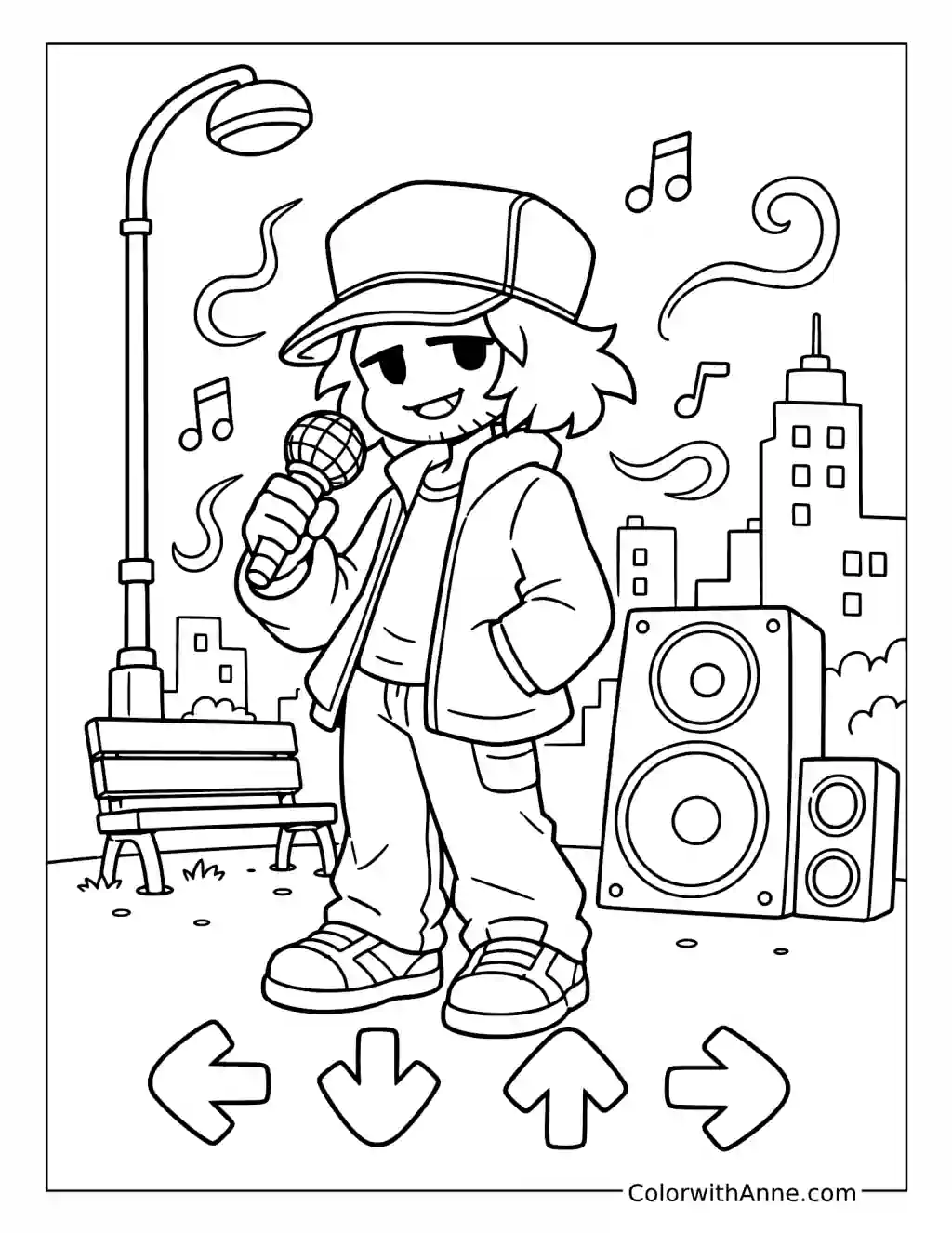 Garcello Relaxed Street Performance coloring page