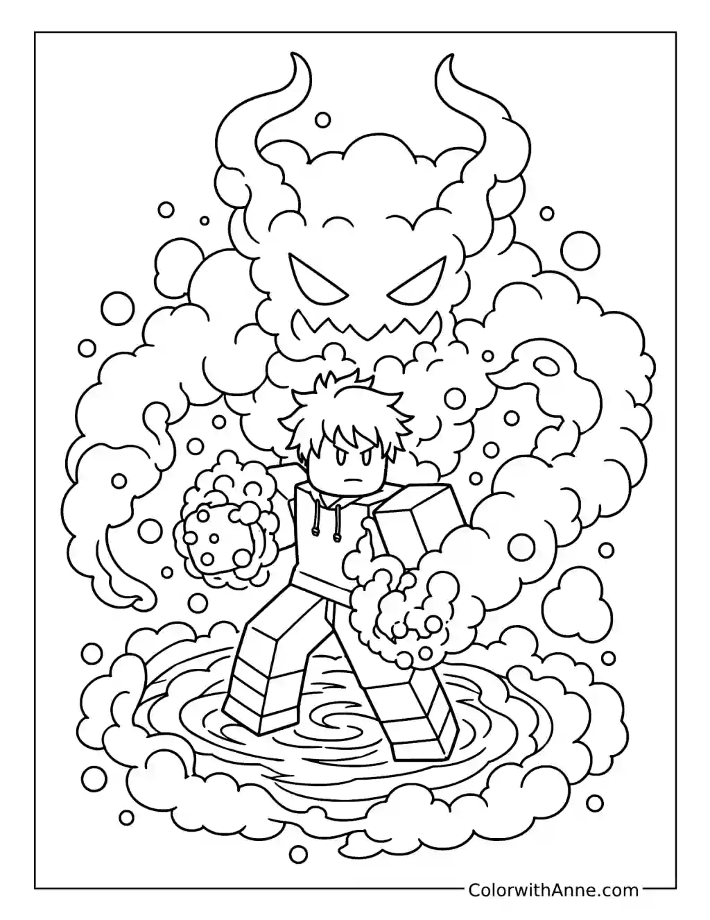 Gas Fruit Power coloring page
