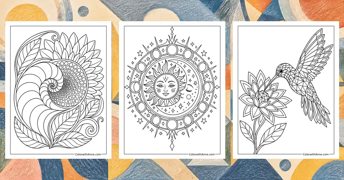 Geometric Coloring Pages banner