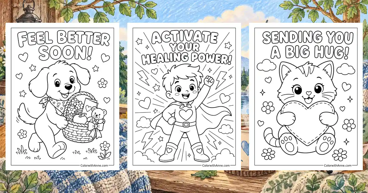 Get Well Soon Coloring Pages banner