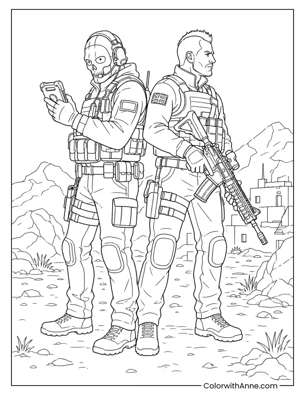 Ghost and Soap on a Mission coloring page