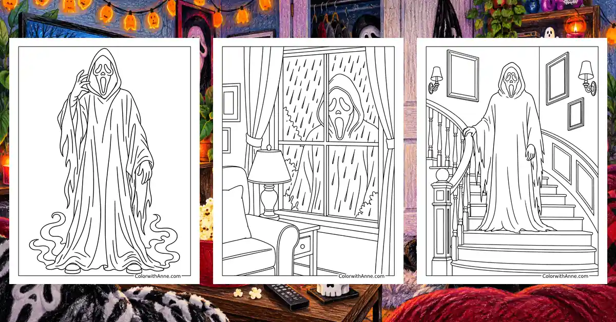 Ghostface Coloring Pages banner