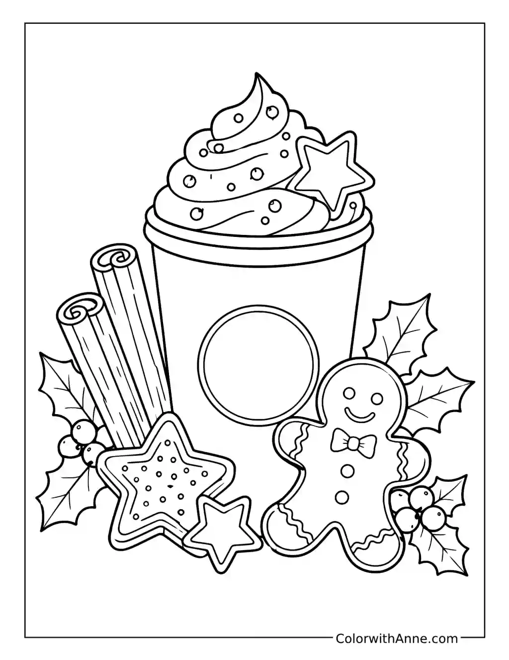 Gingerbread Latte coloring page
