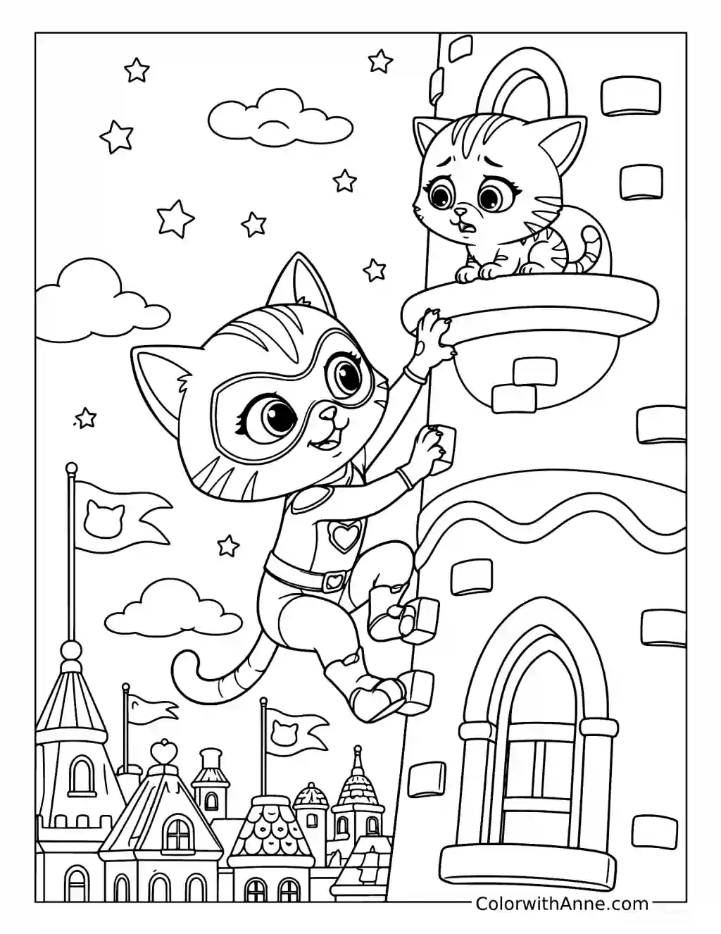 Ginny Climbing Rescue coloring page