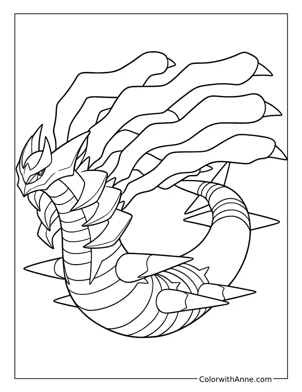 Giratina in Origin Form coloring page