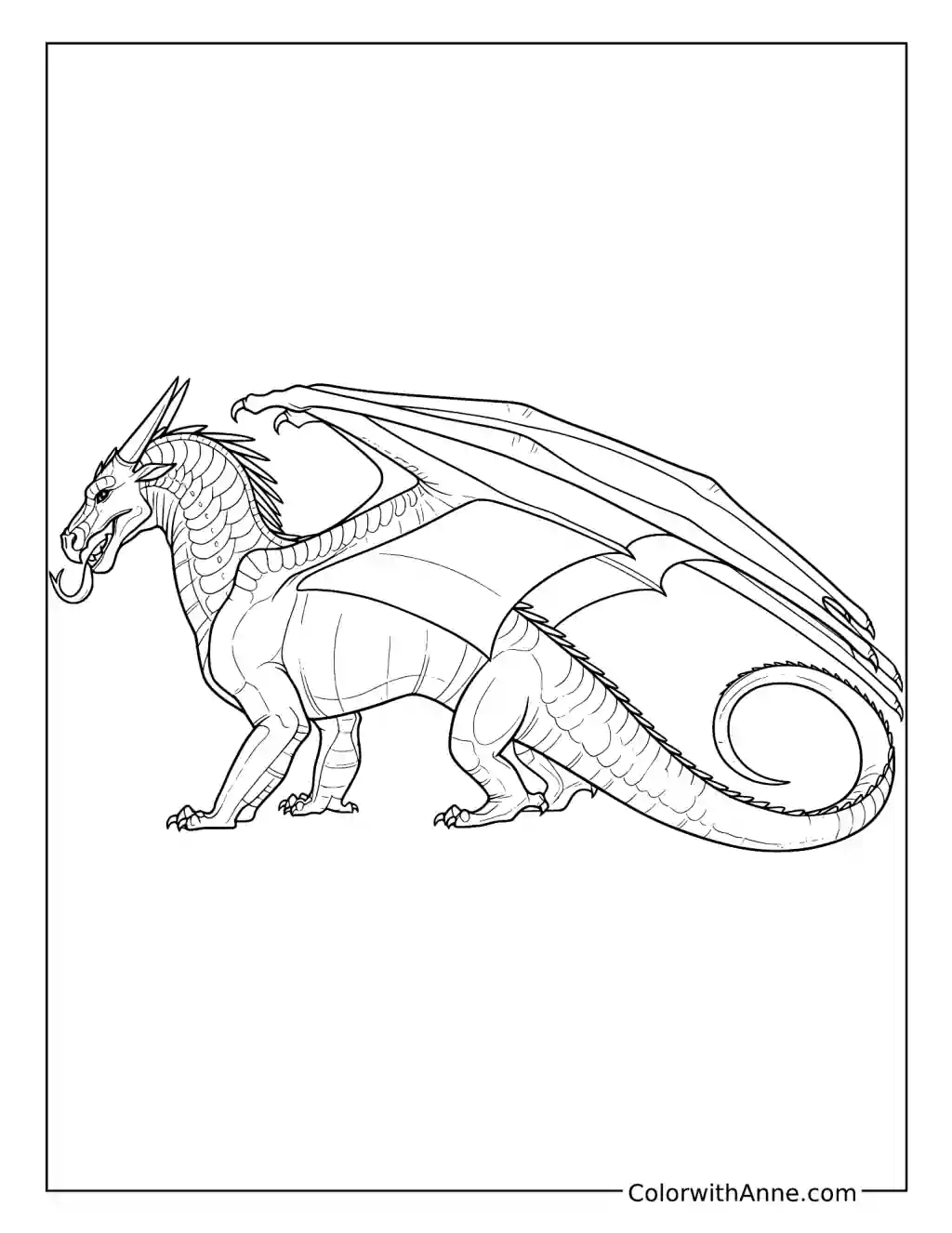Glory Flicking Her Tongue coloring page