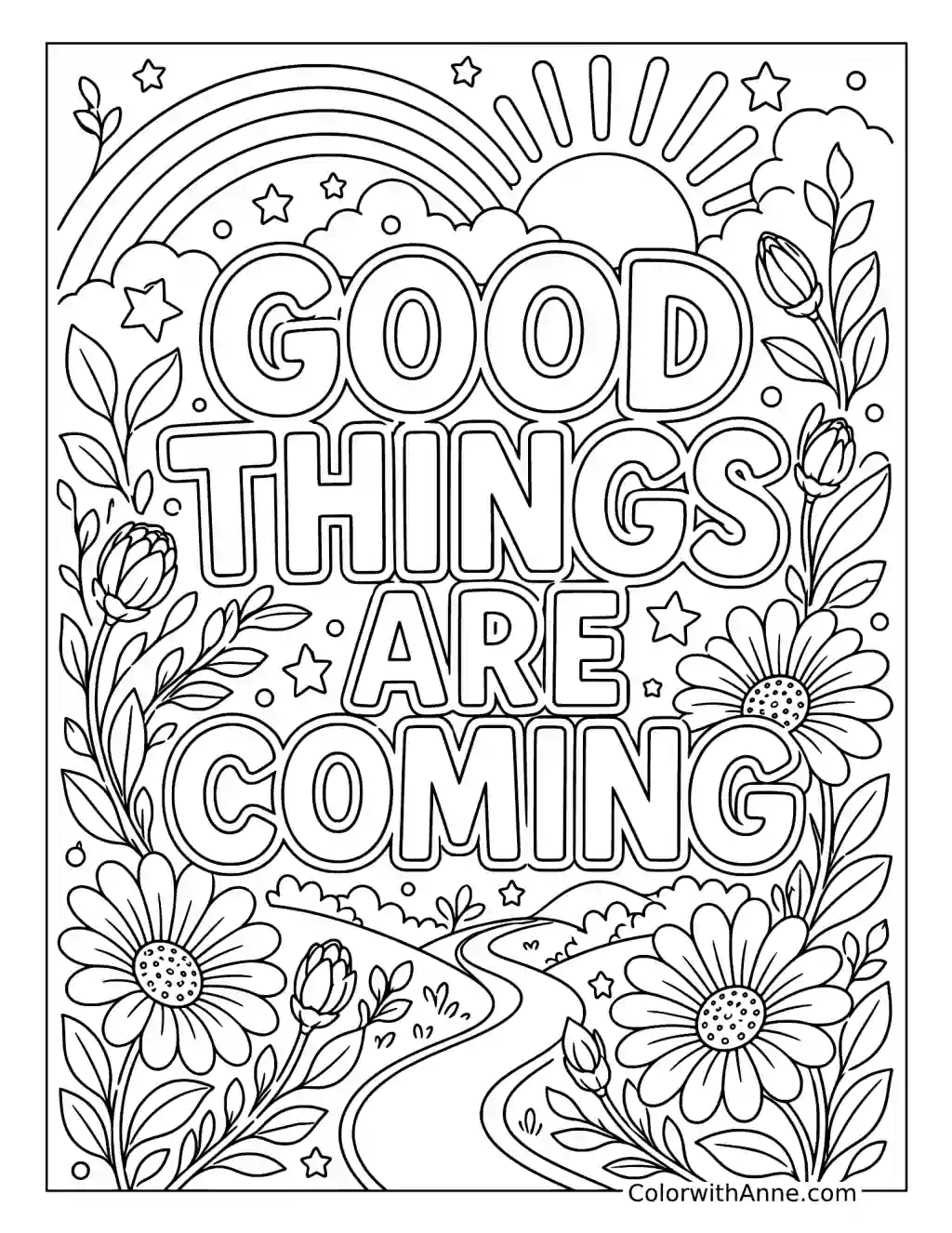 Good Things Are Coming coloring page