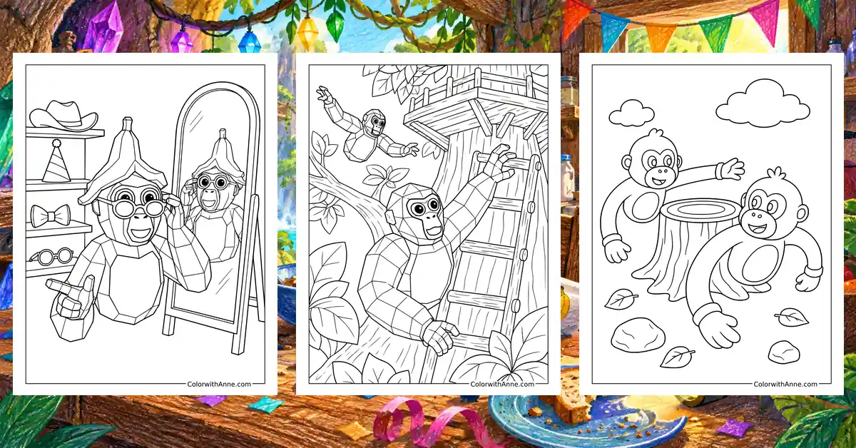 Gorilla Tag Coloring Pages banner