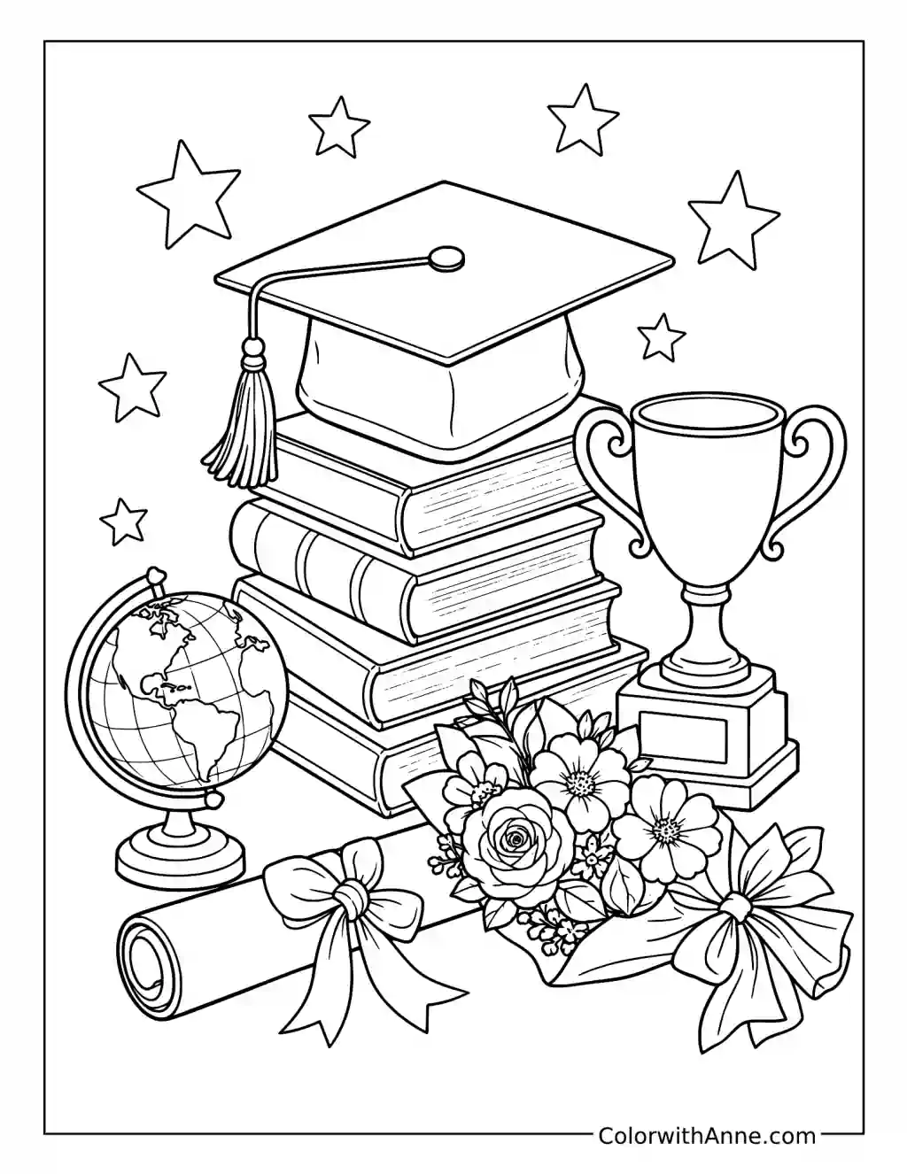 Graduation Celebration Collection coloring page