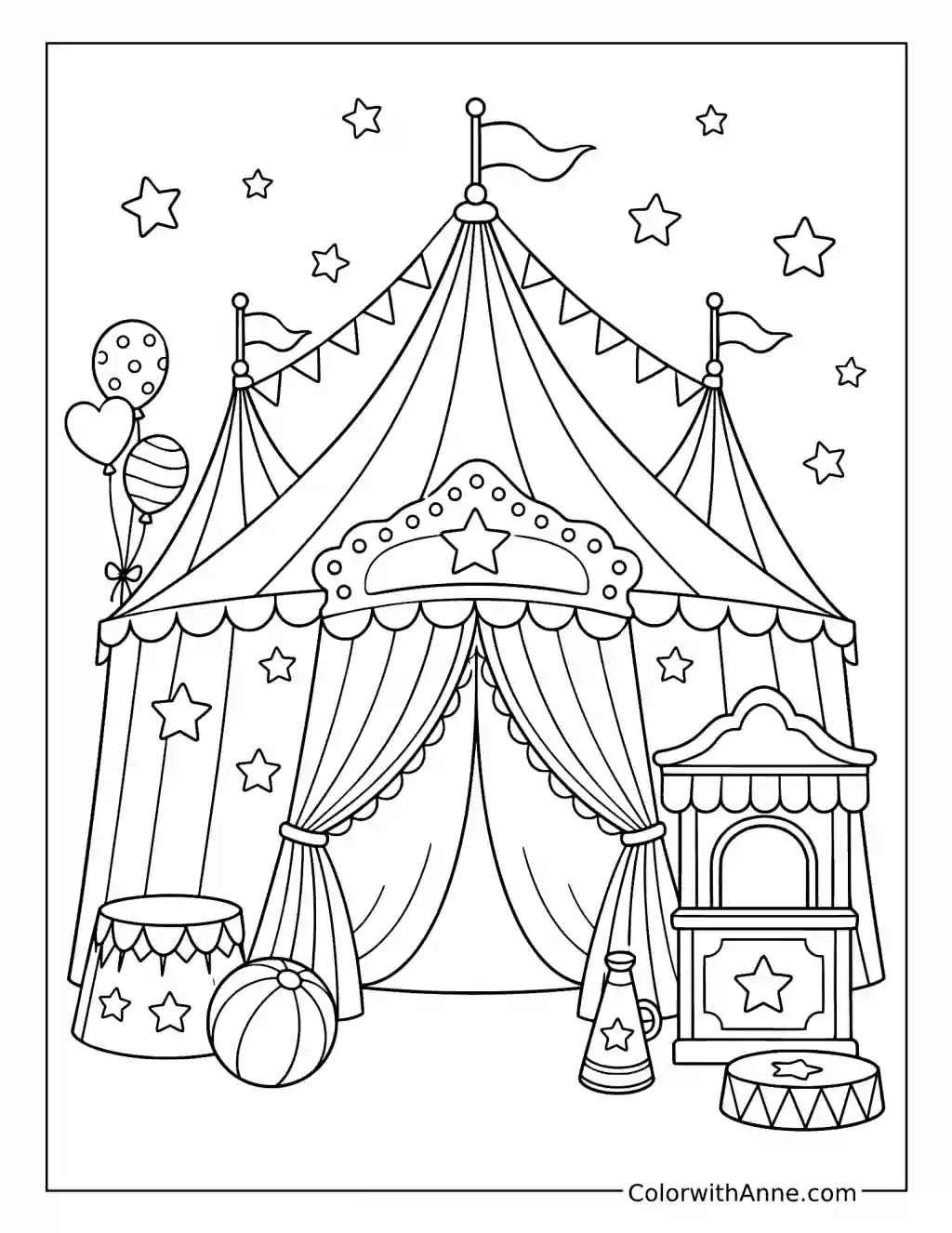 Grand Circus Tent coloring page