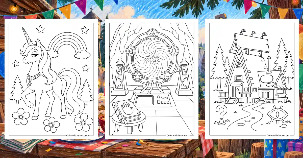 Gravity Falls Coloring Pages banner