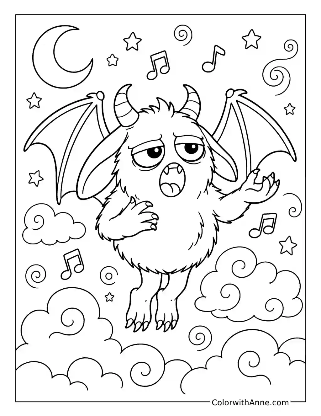 Grumpyre Cloudtop Solo coloring page