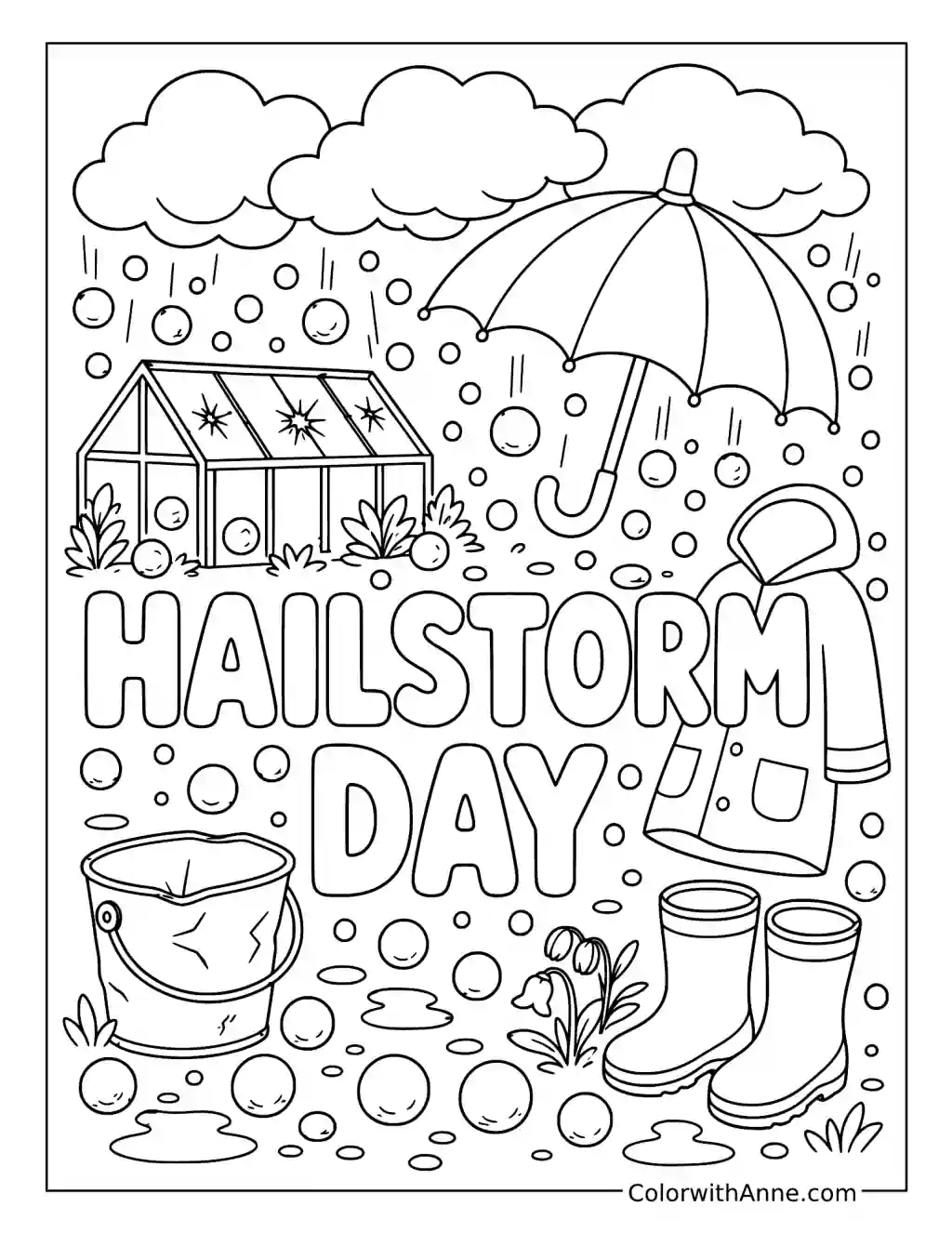 Hailstorm Day coloring page