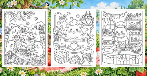 Hamster Coloring Pages banner