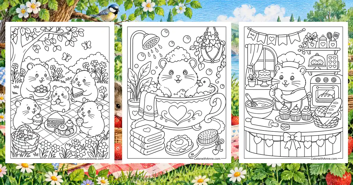 Hamster Coloring Pages banner