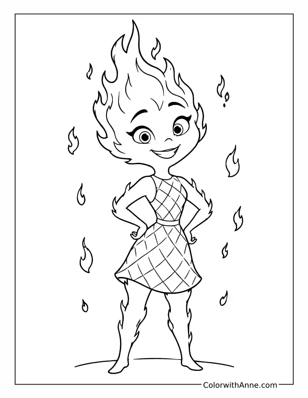 Happy Ember Lumen coloring page