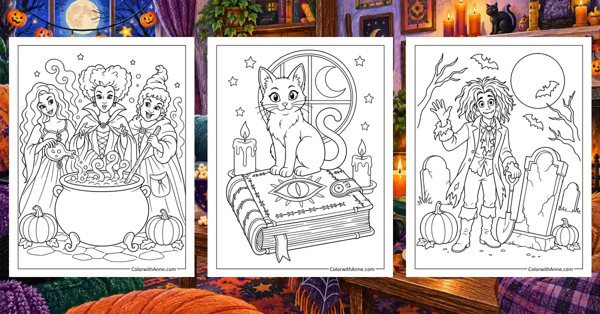 Hocus Pocus Coloring Pages banner