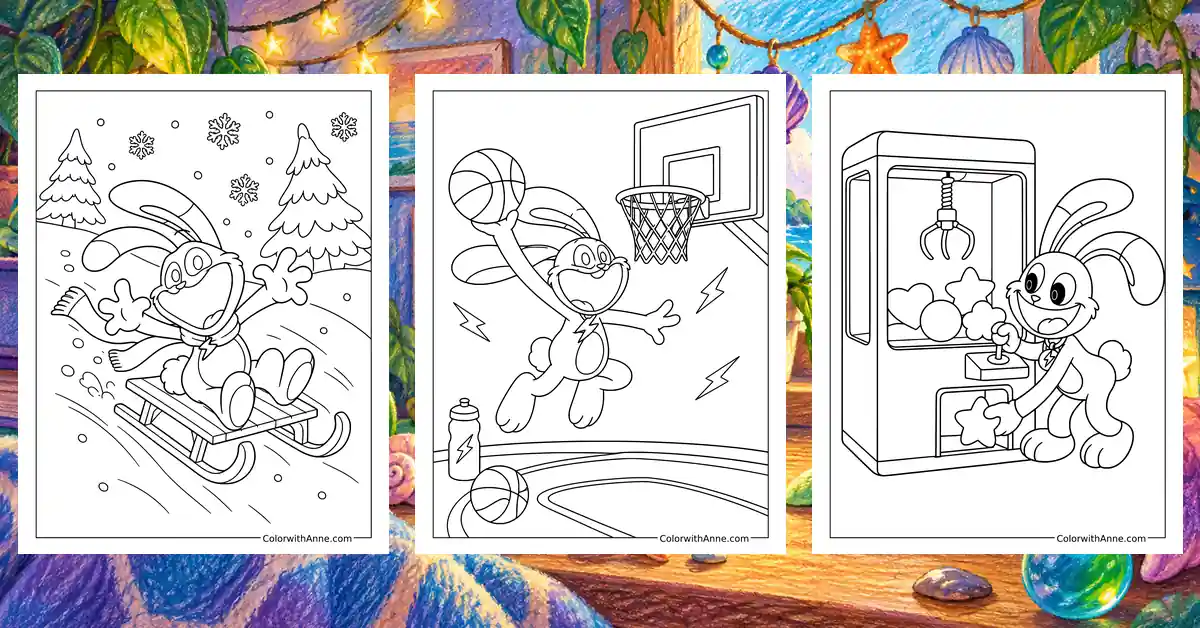 Hoppy HopScotch Coloring Pages banner