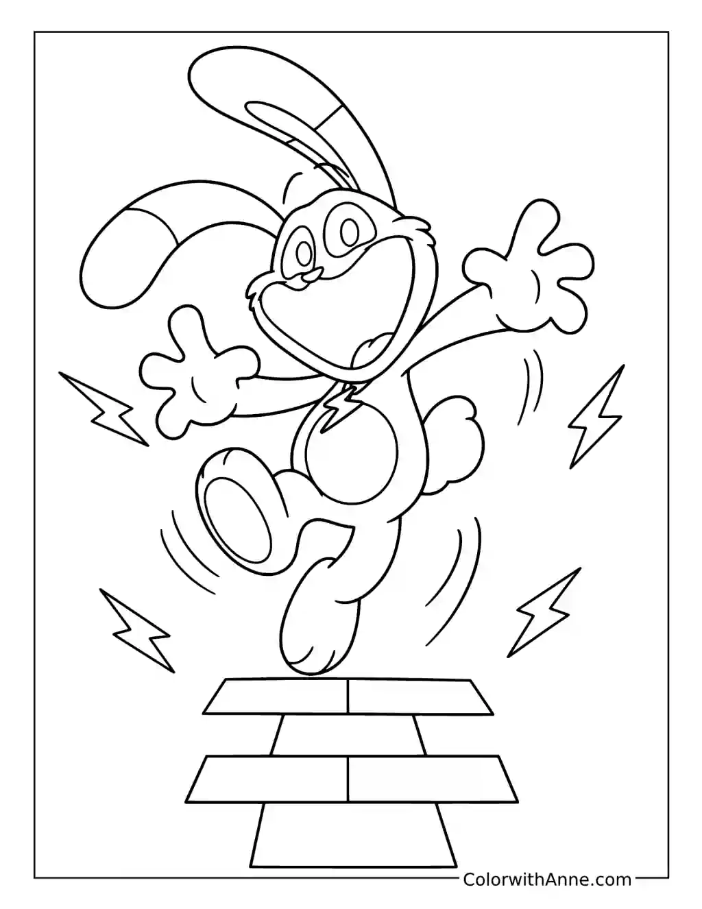 Hoppy Hopscotch Leaping over the Hopscotch Course coloring page
