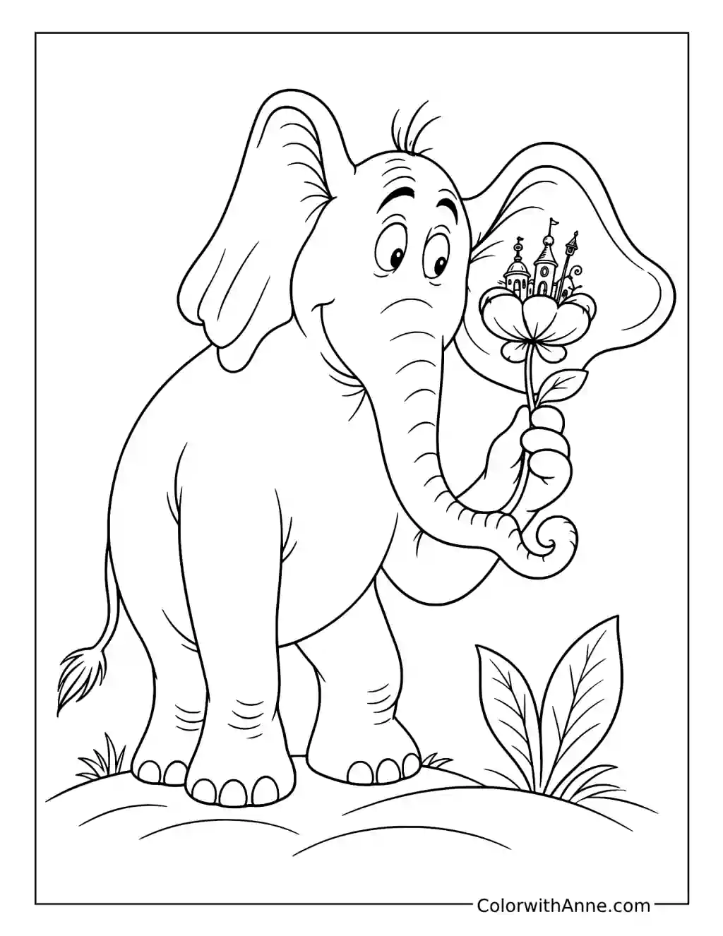 Horton Hears a Tiny Clover World coloring page