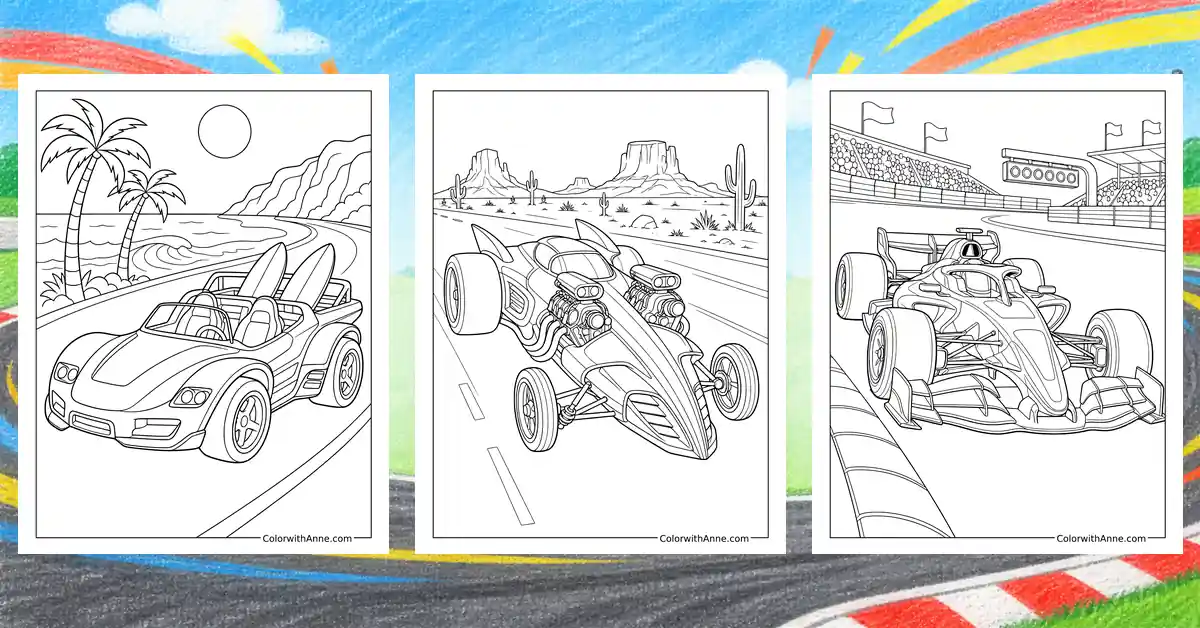 Hot Wheels Coloring Pages banner