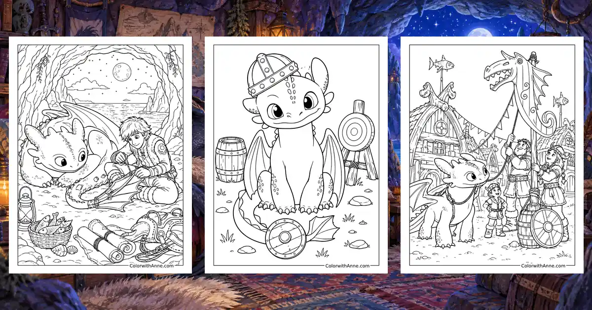 How To Train Your Dragon Coloring Pages banner