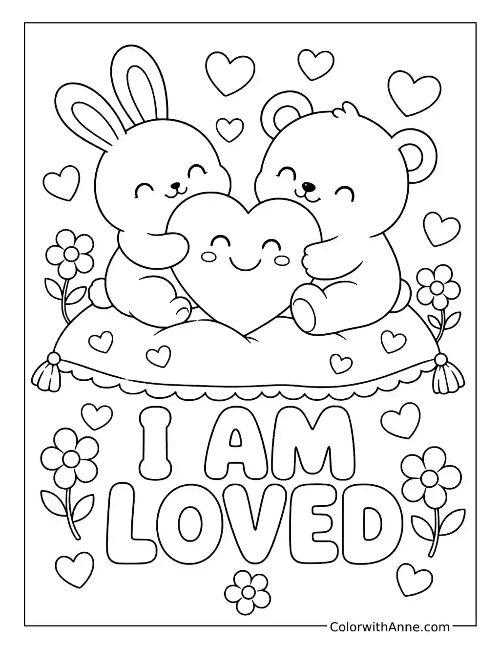 I Am Loved coloring page