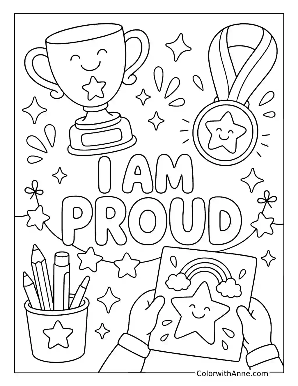 I Am Proud coloring page