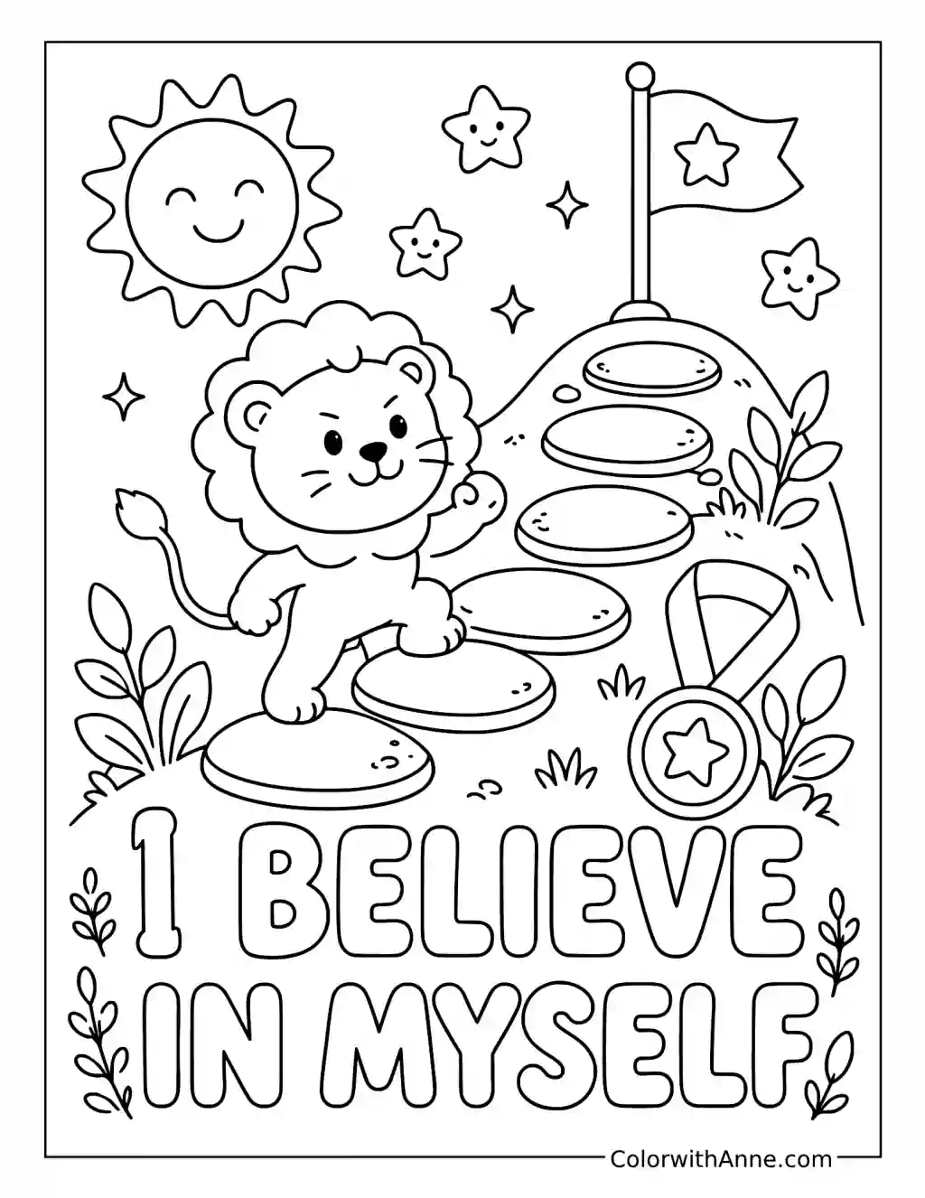 I Believe in Myself coloring page