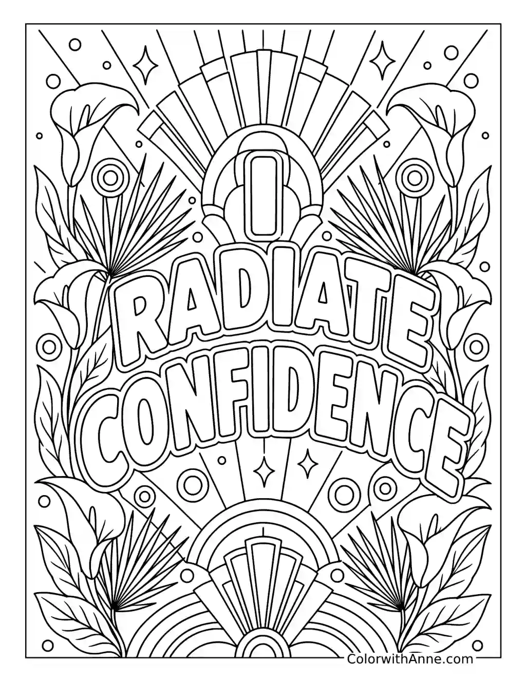 I Radiate Confidence coloring page